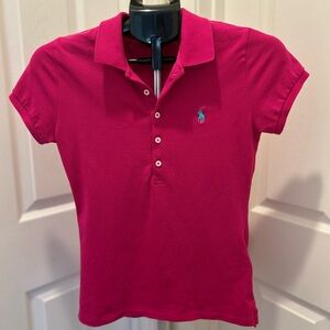 Pink Ralph Lauren Women’s Slim Fit Stretch Polo